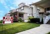 For rent sign outside of residential buildings